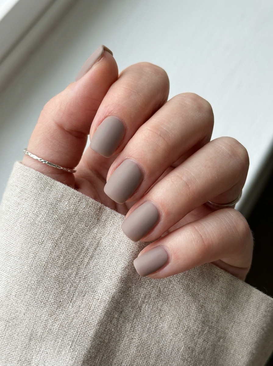 Matte Taupe Nails als Matte Nägel Ideen Inspiration 2026